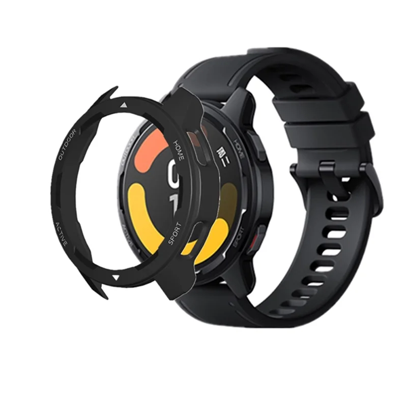 For Xiaomi Watch Color 2 Dual Color Design Anti-Fall PC Watch Protective Case Cover - Black/White