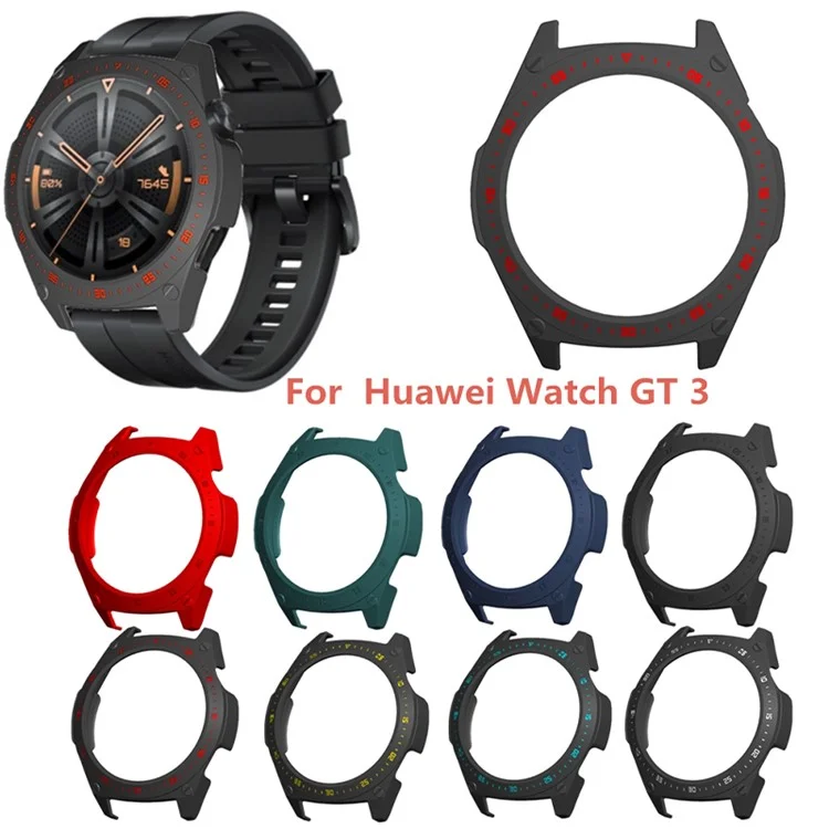 Para Huawei Watch GT 3 46mm Quick Release Watch Case Sports Watch Case Protetor com Placa de Discagem - Verdenegro