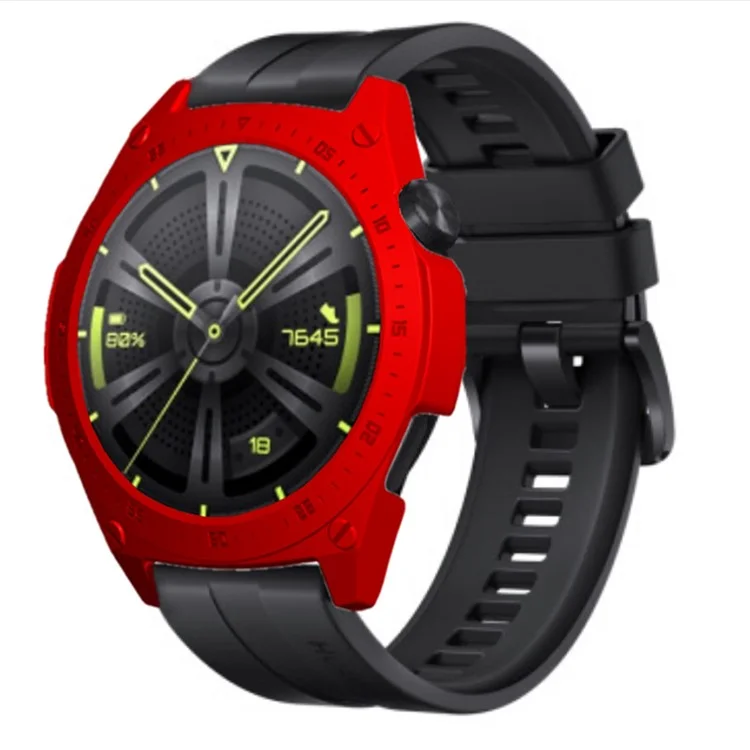 For Huawei Watch GT 3 46mm Quick Release Watch Case Sports Watch Case Protector with Dial Plate - Red