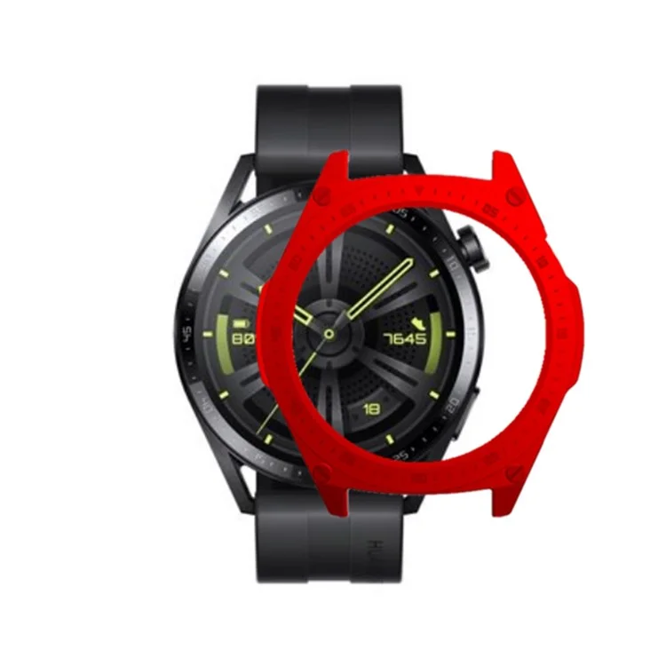 For Huawei Watch GT 3 46mm Quick Release Watch Case Sports Watch Case Protector with Dial Plate - Red