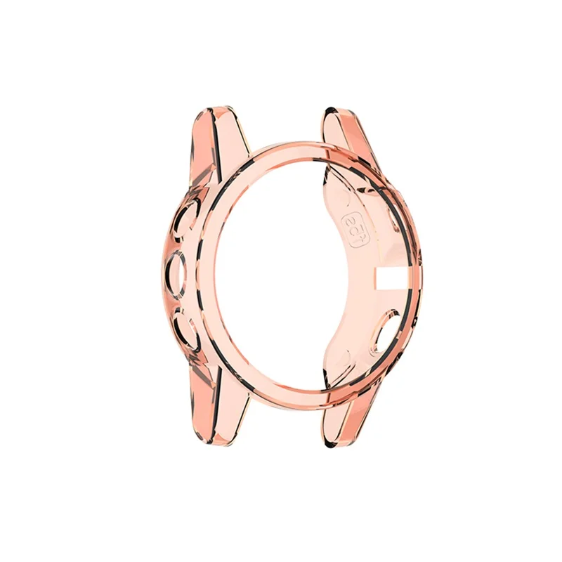 For Garmin Fenix 5S/5S Plus Transparent Watch Case Full Coverage Flexible TPU Protective Cover - Transparent Pink