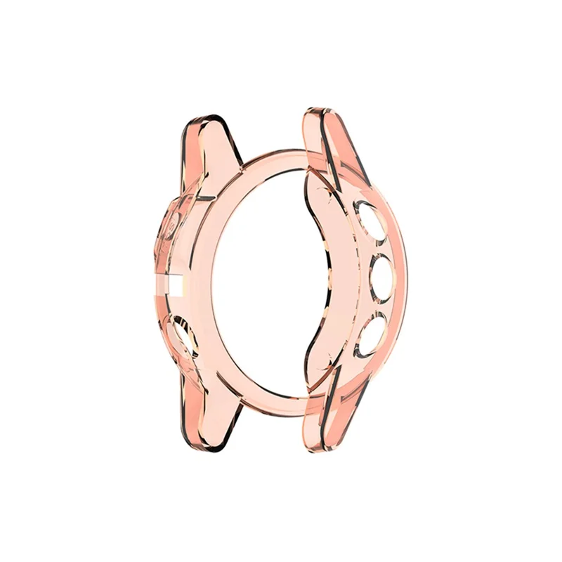 For Garmin Fenix 5S/5S Plus Transparent Watch Case Full Coverage Flexible TPU Protective Cover - Transparent Pink