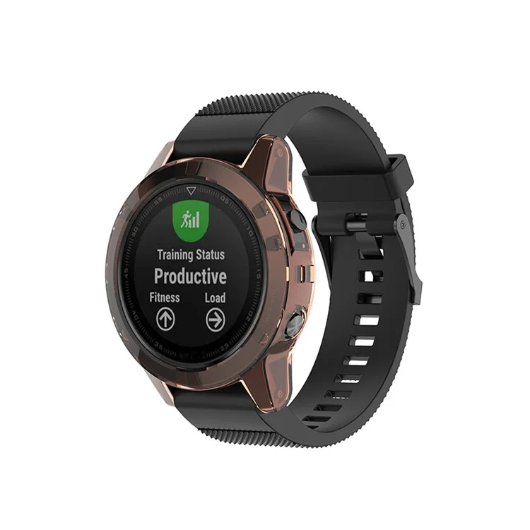 Transparente Uhrengehäuse Für Garmin Fenix ​​5/5 Plus Volle Abdeckung Weiche TPU-Schutzabdeckung - Transparentes Rosa.