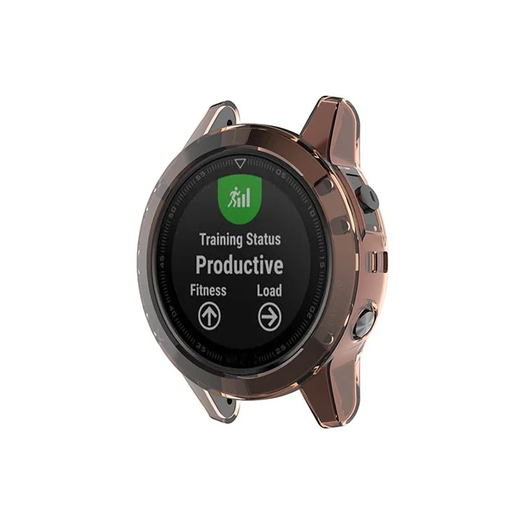Transparente Uhrengehäuse Für Garmin Fenix ​​5/5 Plus Volle Abdeckung Weiche TPU-Schutzabdeckung - Transparentes Rosa.