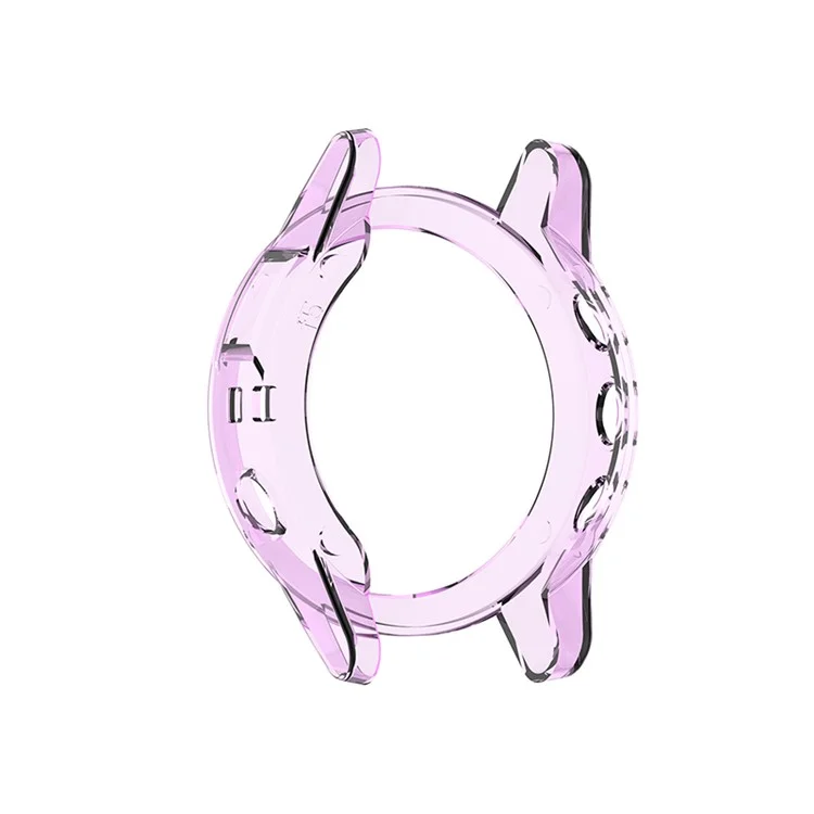 Transparent Watch Case for Garmin Fenix 5/5 Plus Full Coverage Soft TPU Protective Cover - Transparent Purple