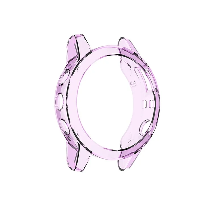 Transparent Watch Case for Garmin Fenix 5/5 Plus Full Coverage Soft TPU Protective Cover - Transparent Purple