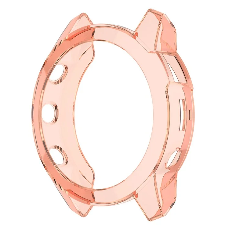 Per Garmin Fenix ​​7/7 Solar / 7 Zapphire Half-pack Solar Half-Pack Custodia Trasparente Con Copertura Trasparente - Pink Trasparente