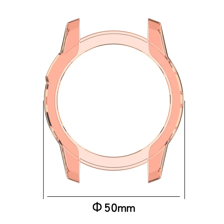 For Garmin Epix Gen2 Anti-fall Anti-scratch Transparent Watch Case Durable TPU Protective Cover - Transparent Pink