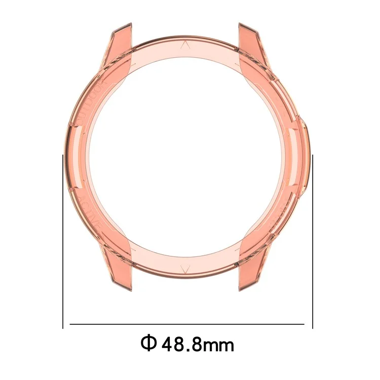 Pour Xiaomi Watch S1 Couleur Active / Watch 2 Anti-bas Case de Montre Transparente TPU Protecteur - Orange Transparent