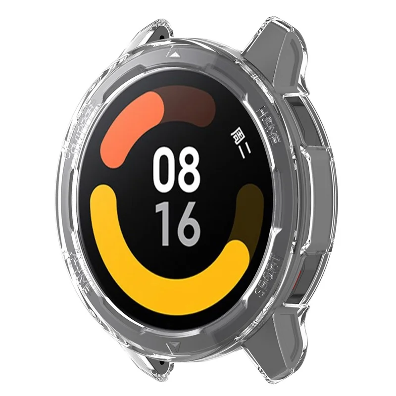 For Xiaomi Watch S1 Active/Watch Color 2 Anti-fall Transparent Watch Case TPU Cover Protector - Transparent