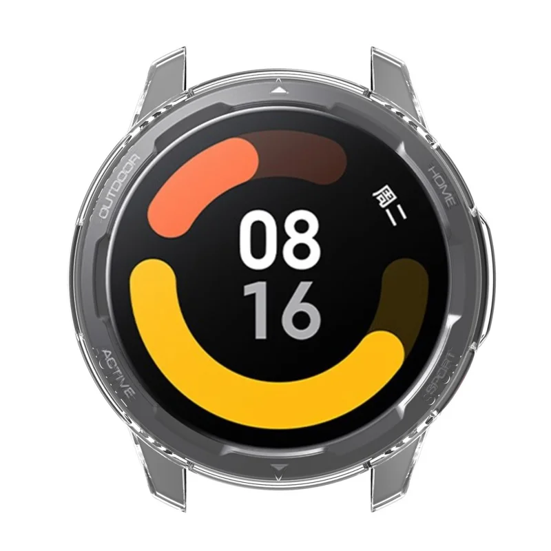 For Xiaomi Watch S1 Active/Watch Color 2 Anti-fall Transparent Watch Case TPU Cover Protector - Transparent