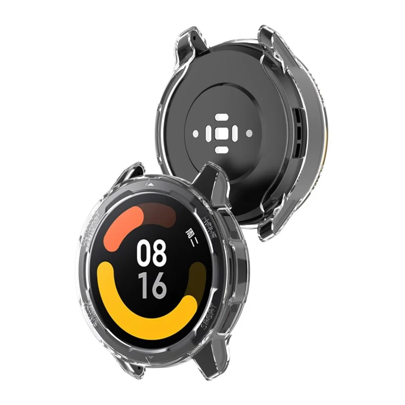 For Xiaomi Watch S1 Active/Watch Color 2 Anti-fall Transparent Watch Case TPU Cover Protector - Transparent