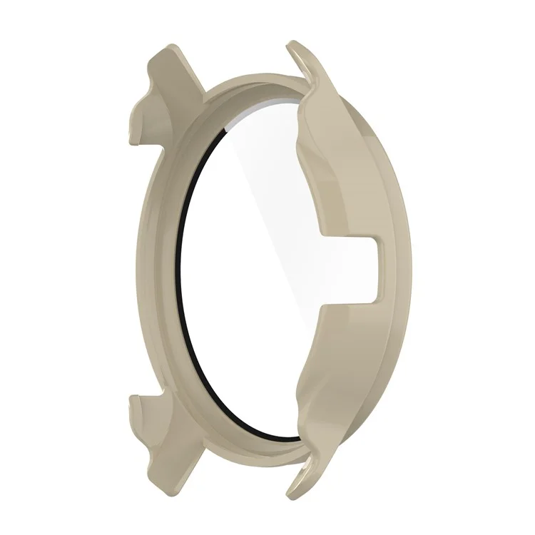 Per Garmin Venu2 Plus Custodia Protettiva in PC Rigido con Protezione Dello Schermo in Vetro Temperato Integrata - Bianco Avorio