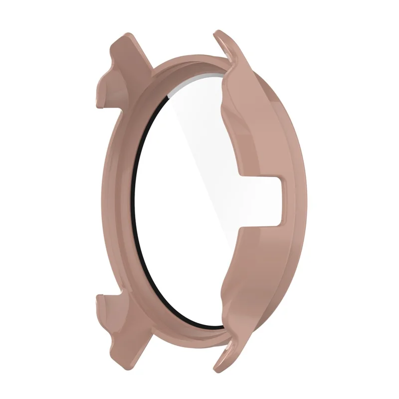 For Garmin Venu2 Plus Durable Hard PC Watch Cover Case with Built-in Tempered Glass Screen Protector - Pink