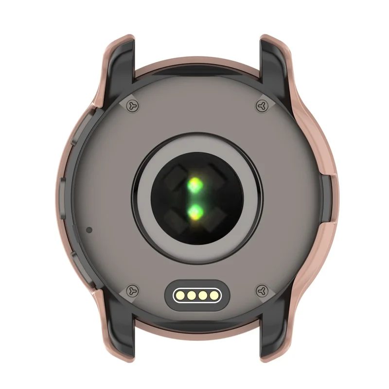 For Garmin Venu2 Plus Durable Hard PC Watch Cover Case with Built-in Tempered Glass Screen Protector - Pink