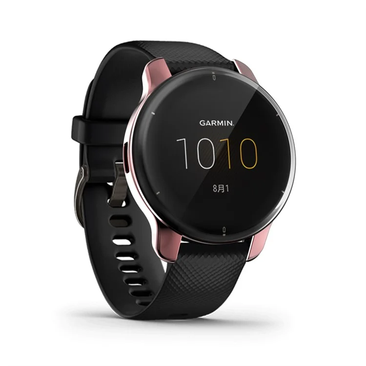 For Garmin Venu 2 Plus Full Coverage 43mm TPU Smart Watch Protective Frame Case - Pink