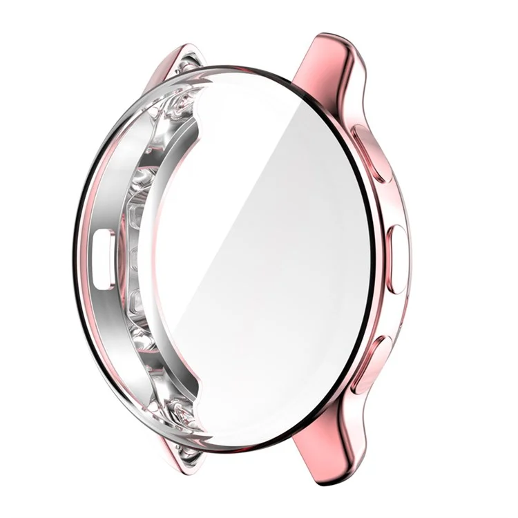 For Garmin Venu 2 Plus Full Coverage 43mm TPU Smart Watch Protective Frame Case - Pink