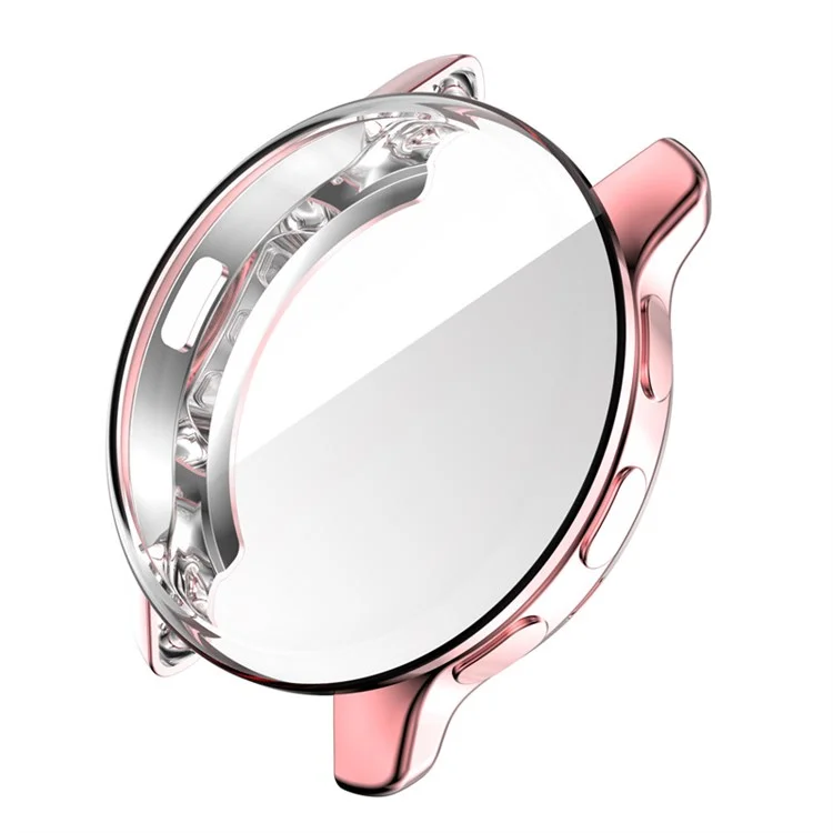 For Garmin Venu 2 Plus Full Coverage 43mm TPU Smart Watch Protective Frame Case - Pink