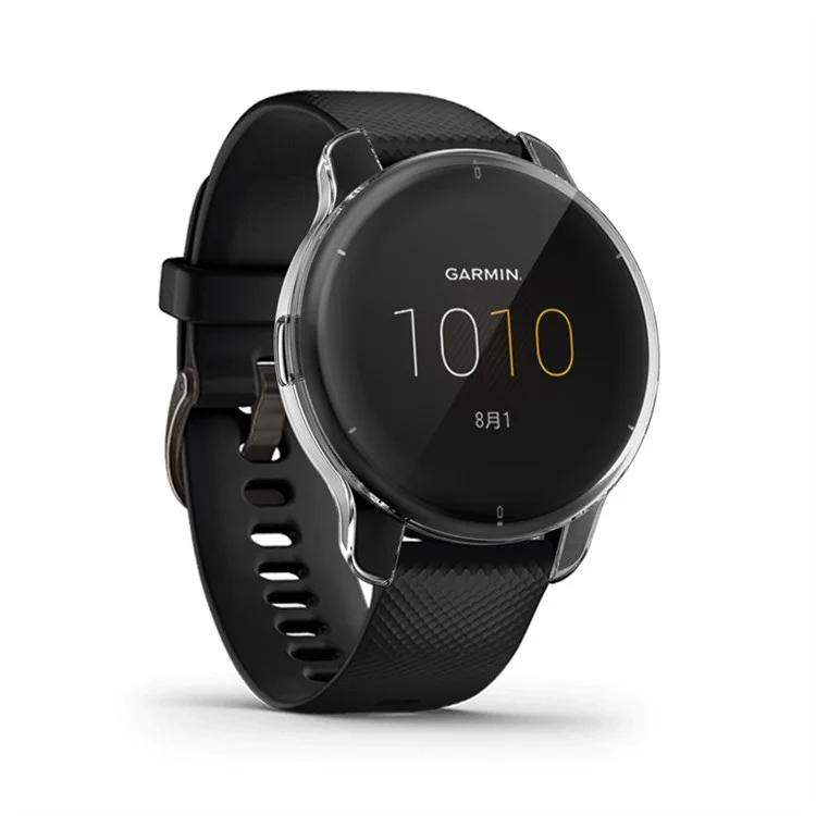 Per Garmin Venu2 Plus Copertura completa da 43 mm Cornice protettiva in TPU per smartwatch antigraffio - Trasparente