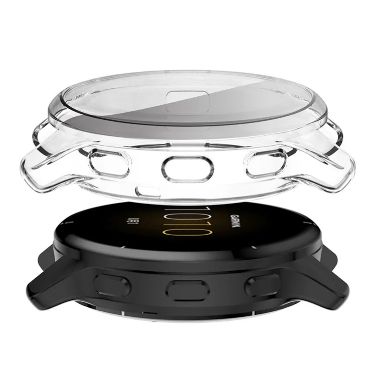 Per Garmin Venu2 Plus Copertura completa da 43 mm Cornice protettiva in TPU per smartwatch antigraffio - Trasparente