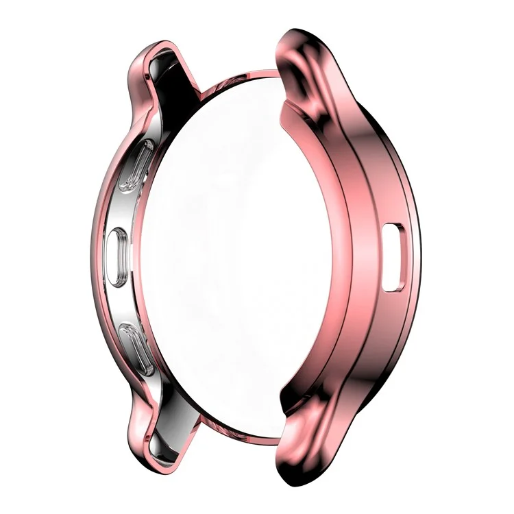Para Garmin Venu2 Plus Capa Protetora de Moldura Eletrolítica Suave de TPU e Protetor de Tela em Toda a Volta - Rosa
