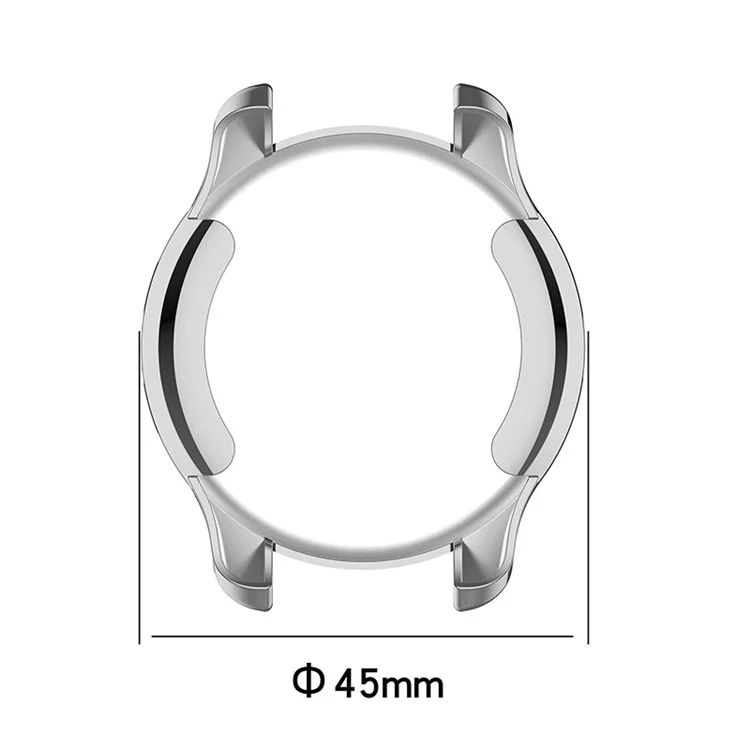 Para Garmin Venu2 Plus Funda protectora de TPU de media cubierta para reloj inteligente, estilosa y con acabado electrolítico - Plata