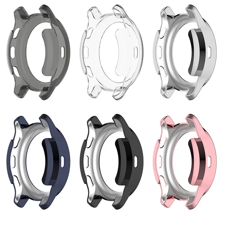 Para Garmin Venu2 Plus Funda protectora de TPU de media cubierta para reloj inteligente, estilosa y con acabado electrolítico - Plata