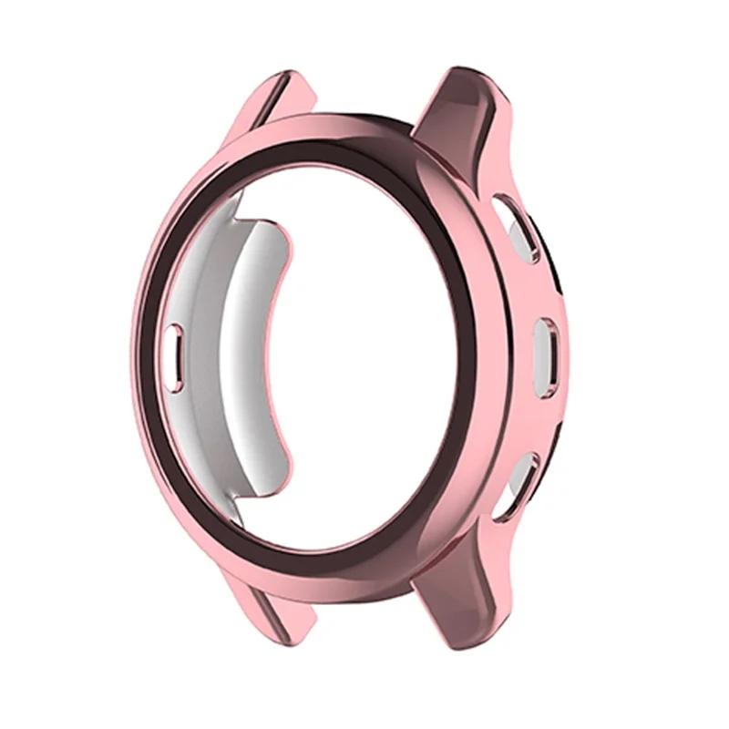 For Garmin Venu2 Plus TPU Smart Watch Half Cover Stylish Electroplating Protective Case - Pink/Gold