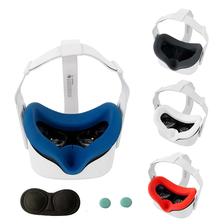 Para Oculus Quest 2 VR Anti-scratch Dust-proof Protector Case Lens Cover Cap Sleeve - Cinza
