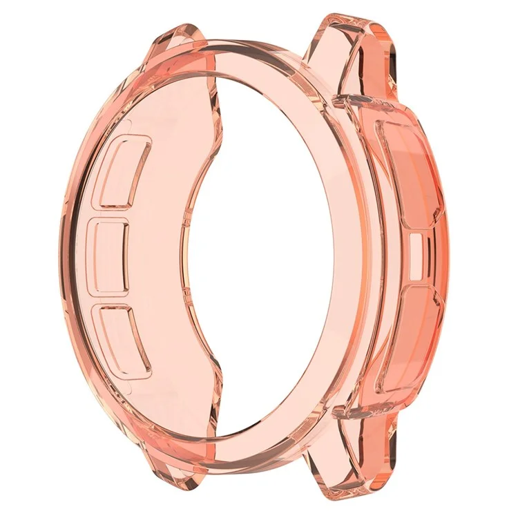 Para Garmin Instinct 2 Transparent Soft TPU Protetive Case Anti-drop Watch Cover - Laranja Transparente