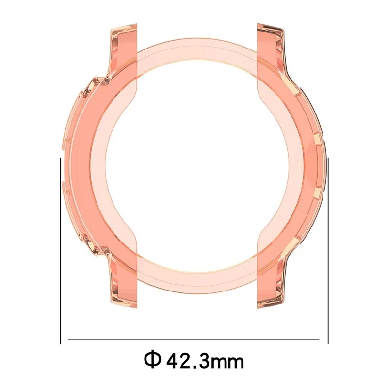 For Garmin Instinct 2S Anti-fall Watch Cover Transparent Soft TPU Protective Case - Transparent Black