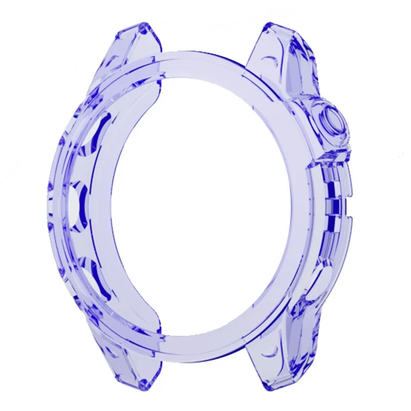 For Garmin Fenix 7S Watch Case Transparent Soft TPU Well-protected Lightweight Cover - Transparent Blue