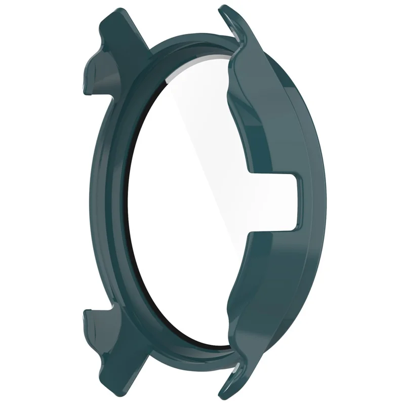 For Garmin Venu 2 Plus Watch Case with Tempered Glass Screen Protector Overall Protective Hard PC Case - Dark Green