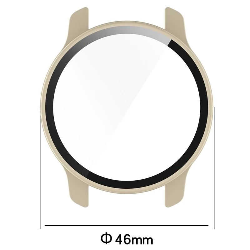 For Garmin Venu 2 Plus Watch Case with Tempered Glass Screen Protector Overall Protective Hard PC Case - Dark Green