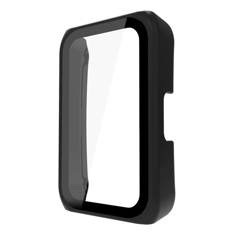 Per Huawei Band 7 / 6 / Band 6 Pro / Honor Band 6 Custodia protettiva in PC antiurto e antiscivolo per smartwatch con vetro temperato per lo schermo - Nero