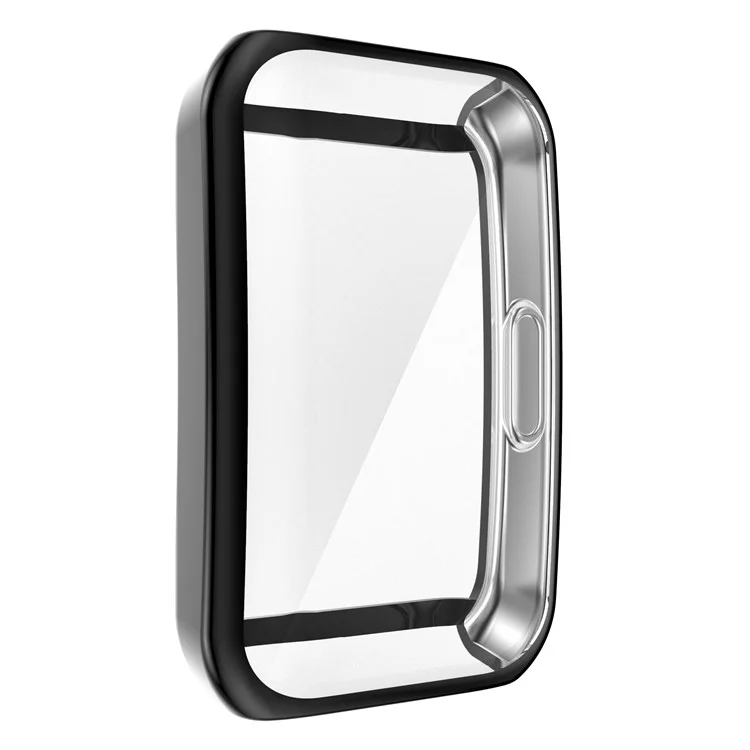 For Huawei Band 6/Band 6 Pro/Band 7/Honor 6 Anti-fall Shockproof Electroplating Transparent Watch Case - Black