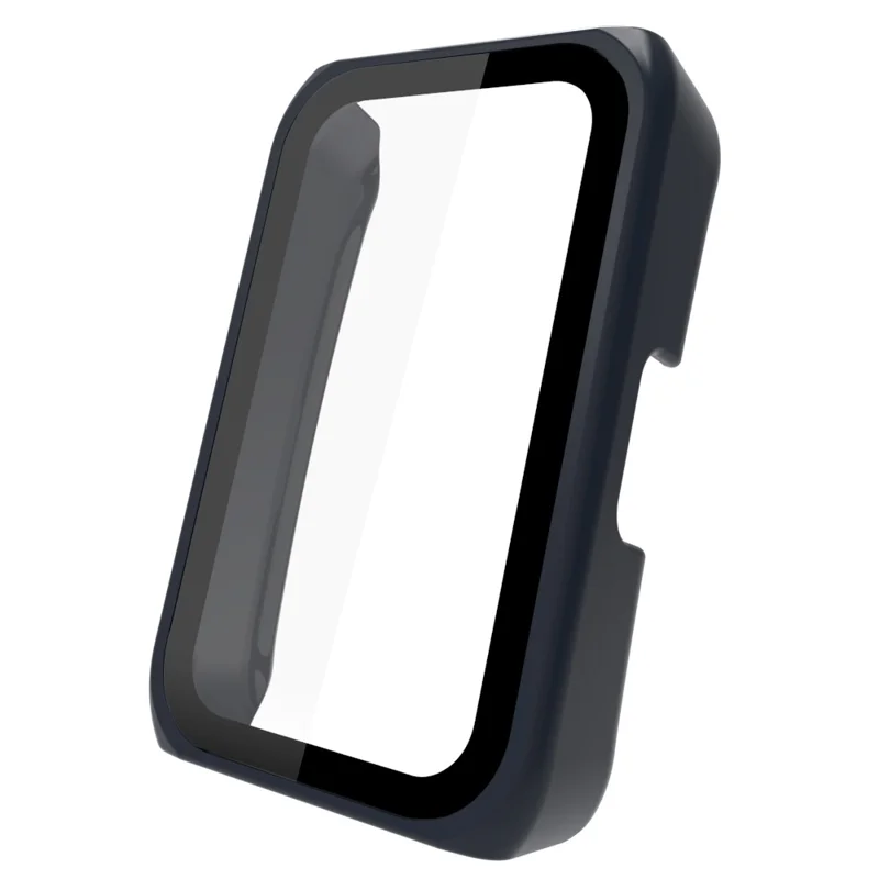 For Huawei Band 7/Honor Band 6 Full Protection PC Cover Watch Case with Tempered Glass Screen Protector - Dark Blue