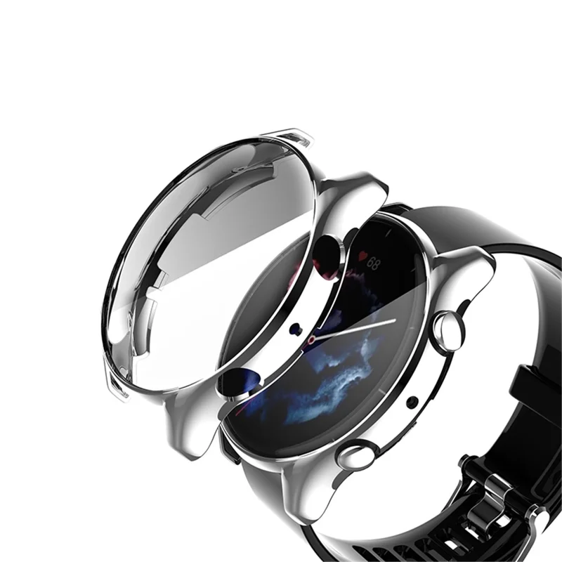 For Huami Amazfit GTR 3/GTR 3 Pro Soft TPU Anti-scratch Watch Case Full Coverage Protective Cover - Silver