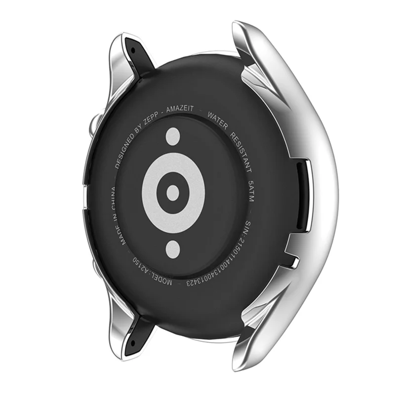 For Huami Amazfit GTR 3/GTR 3 Pro Soft TPU Anti-scratch Watch Case Full Coverage Protective Cover - Silver