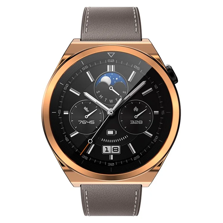Para Huawei Watch GT 3 Pro 46mm Capa Protetora Suave de TPU Resistente a Choques Cobertura Anti-Arranhões em Toda a Volta com Protetor de Tela - Ouro Rosa