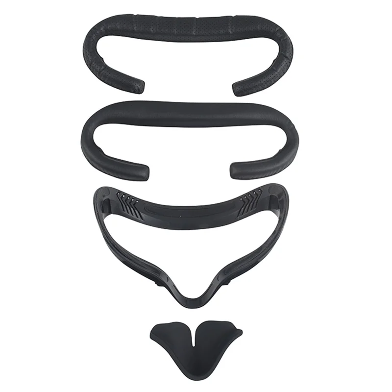 For Oculus Quest 2 6Pcs/Set VR Accessory Replacement with Touch Controller Grip Covers/Eye Covers/Face Cover/Frame/Lens Cover - Black