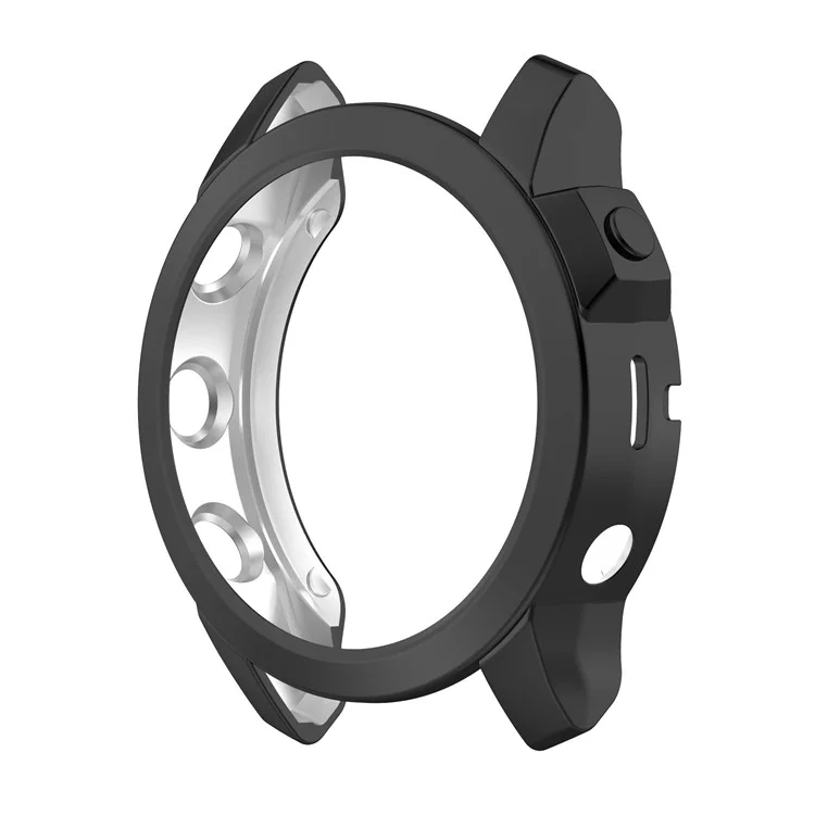 Для Garmin Fenix 7/7 Solar/7 Sapphire Solar Hollow Out Watch Case Watch TPU Cover Protector with Electroplating - Black