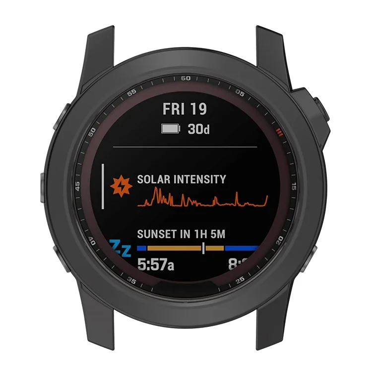 Для Garmin Fenix 7/7 Solar/7 Sapphire Solar Hollow Out Watch Case Watch TPU Cover Protector with Electroplating - Black