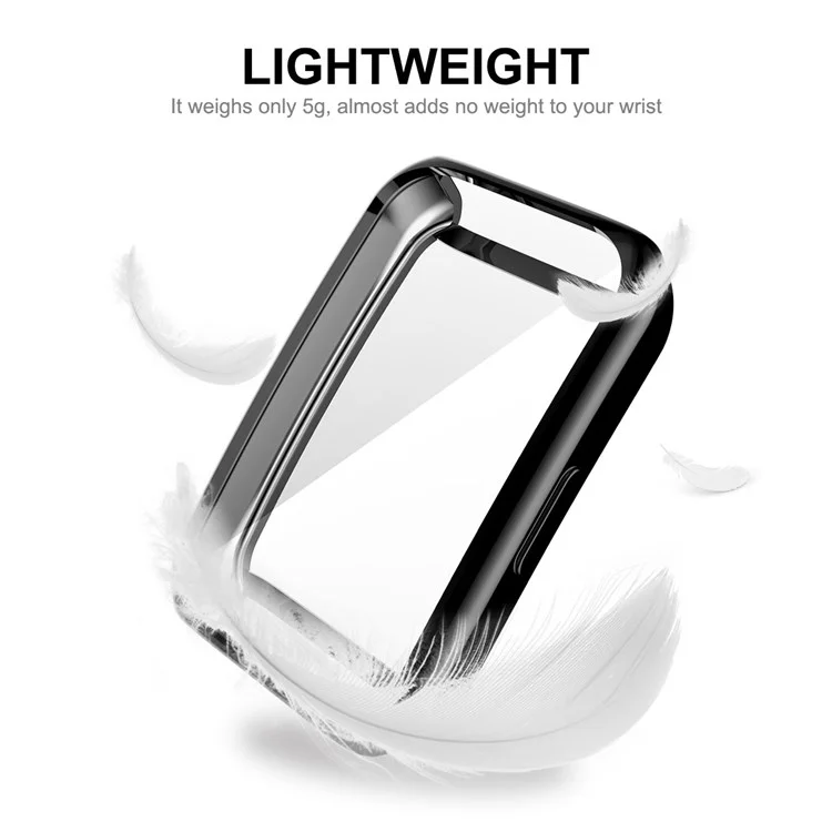 Enkay Per Huawei Band 7/6/Honor Band 6 Electroplating TPU Watch Case Protettivo Anti-scratch - Nero