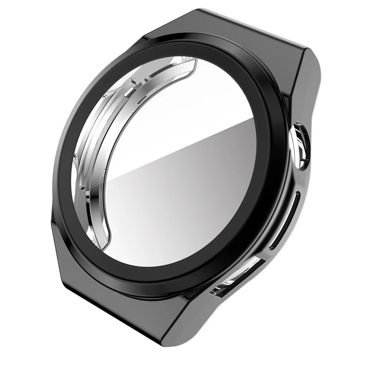 Para Huawei Watch GT Runner Casa de Eletroplatação Anti-arranhação TPU Com All-inclusion TPU TPU - Preto