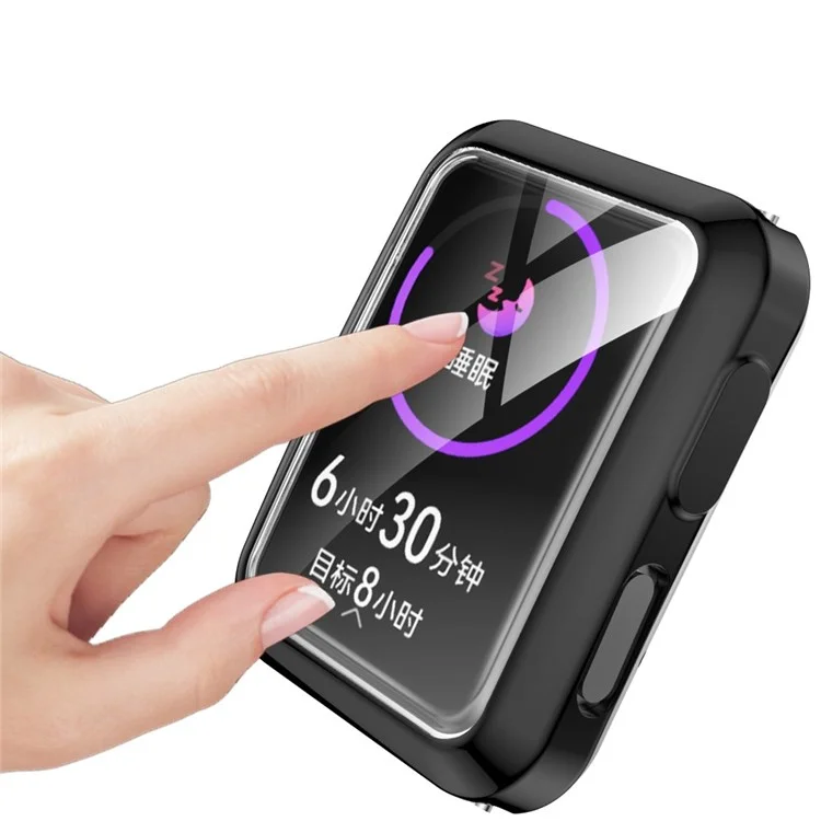 Für Huawei Watch D Electroplate Design Bumper Frame Case Soft TPU All-Inclusive Cover - Schwarz