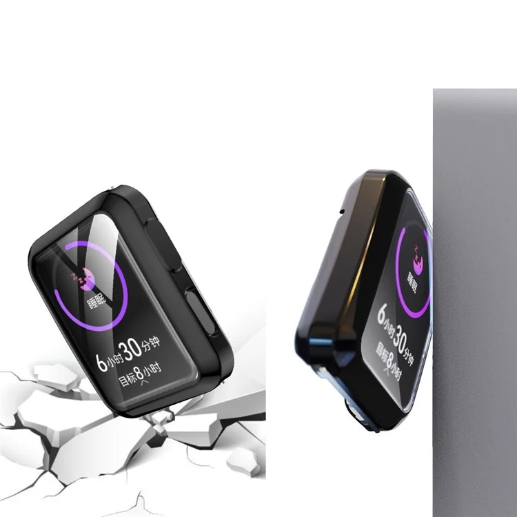 Für Huawei Watch D Electroplate Design Bumper Frame Case Soft TPU All-Inclusive Cover - Schwarz