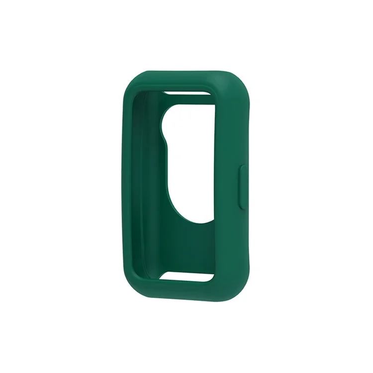 Soft Silicone Watch Case for Huawei Band 7/6, Anti-scratch Protection Watch Frame Cover - Dark Green