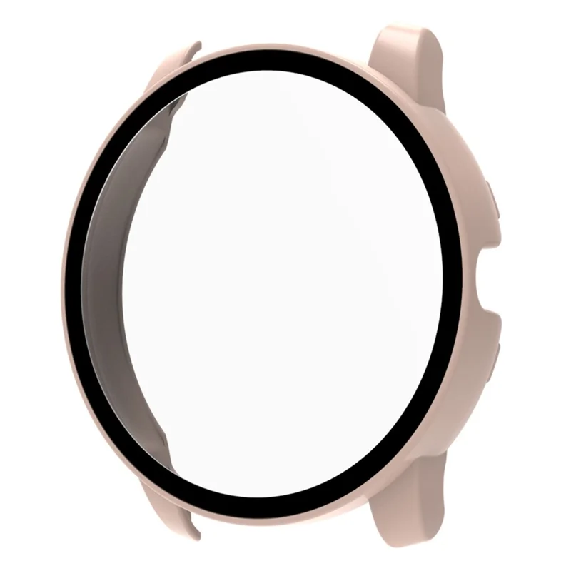 For Haylou Solar LS05 PC Case with Tempered Glass Screen Protector Scratch Resistant Overall Protective Cover - Pink