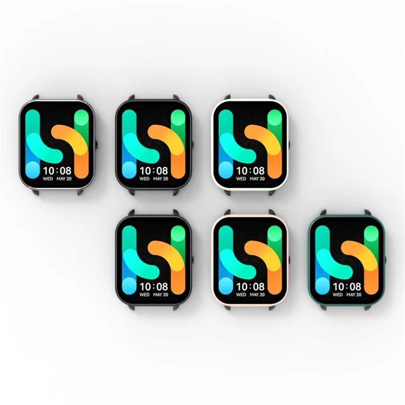 For Haylou RS4 Plus LS11 All Around Coverage Protective PC Cover with Tempered Glass Screen Protector - Dark Blue